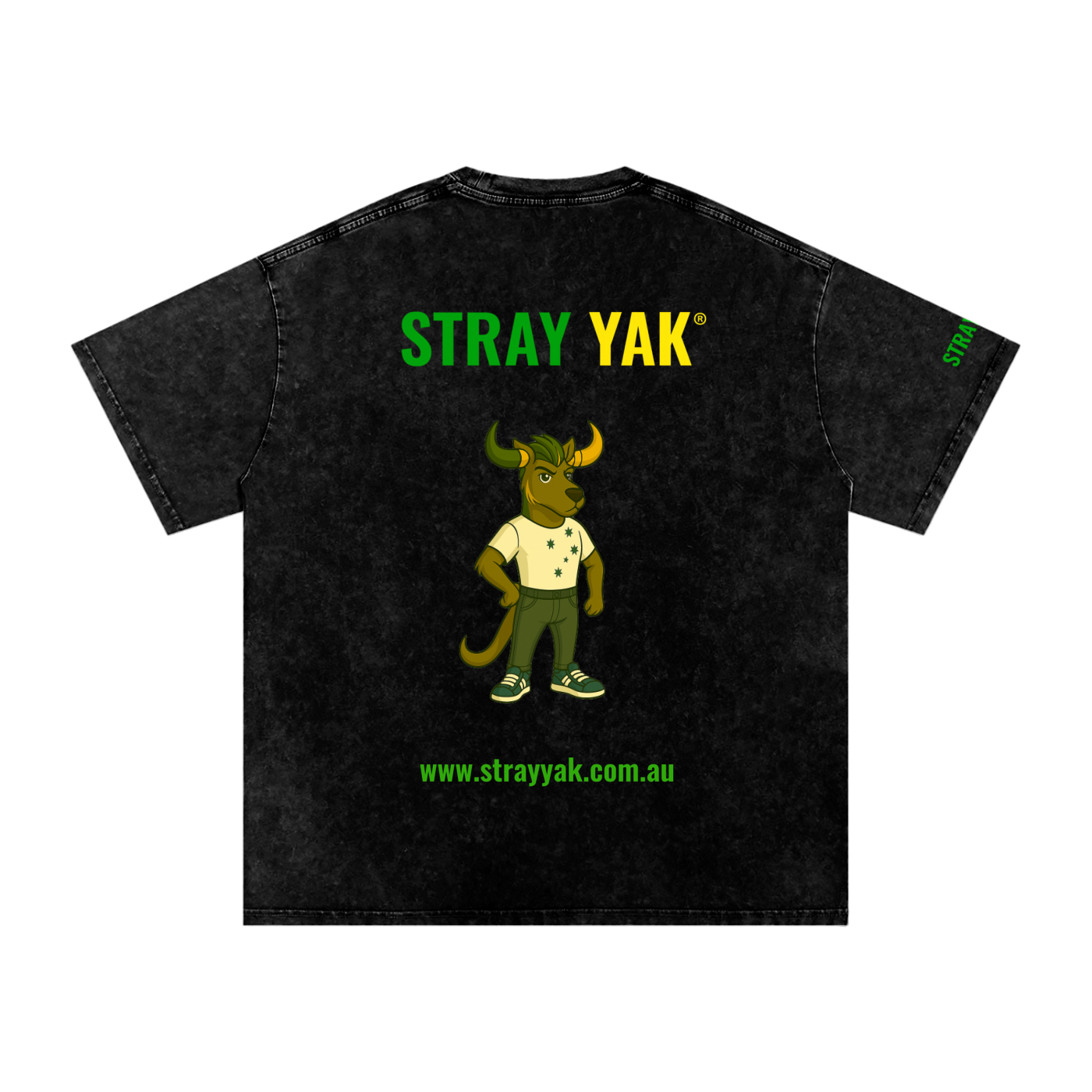 Stray Yak Yeah Nah Reverse Yeet Unisex Snow Washed Oversized Cotton T-Shirt