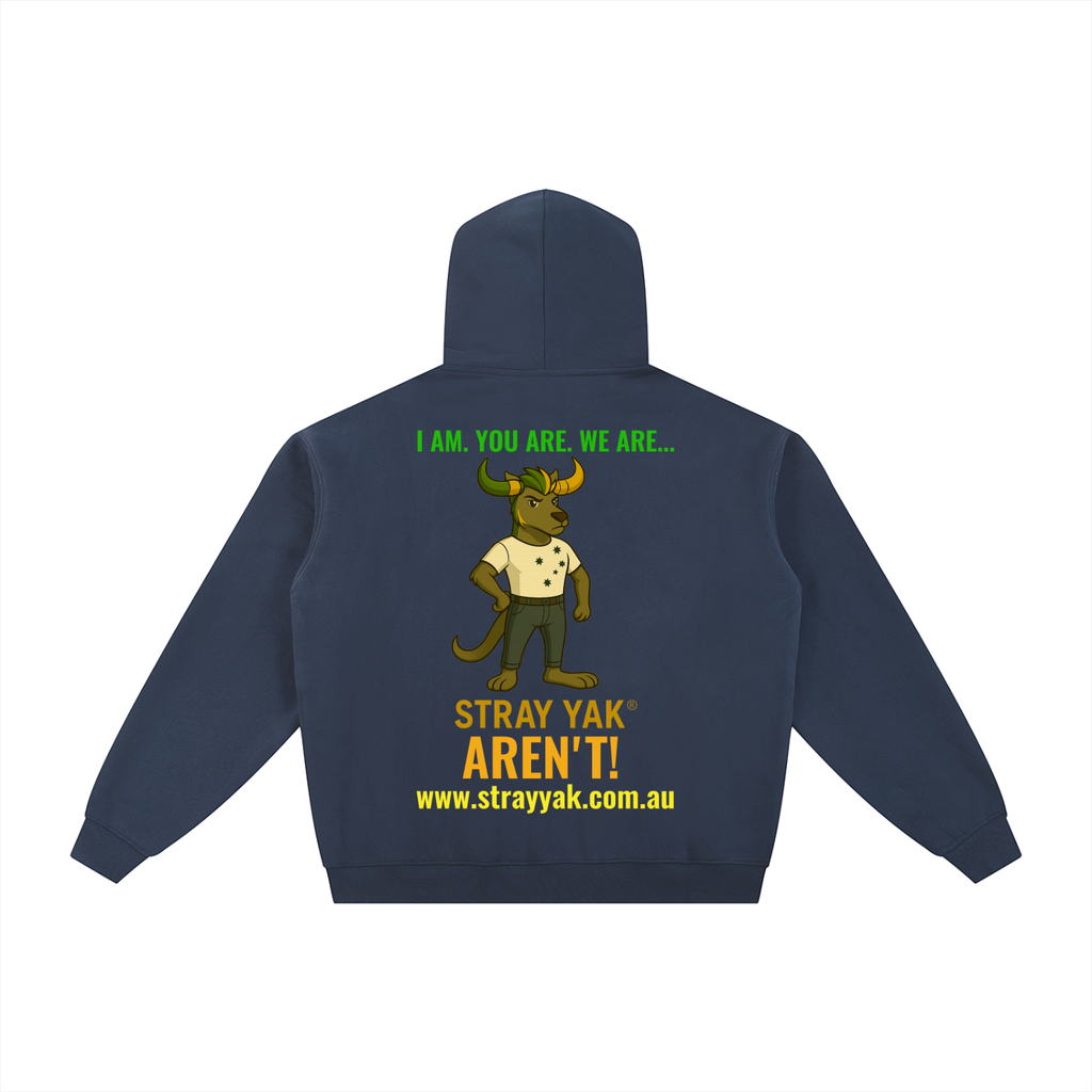 Stray Yak Double Zip-Through Essential Reverse Yeet "Ego" Fleece Hoodie