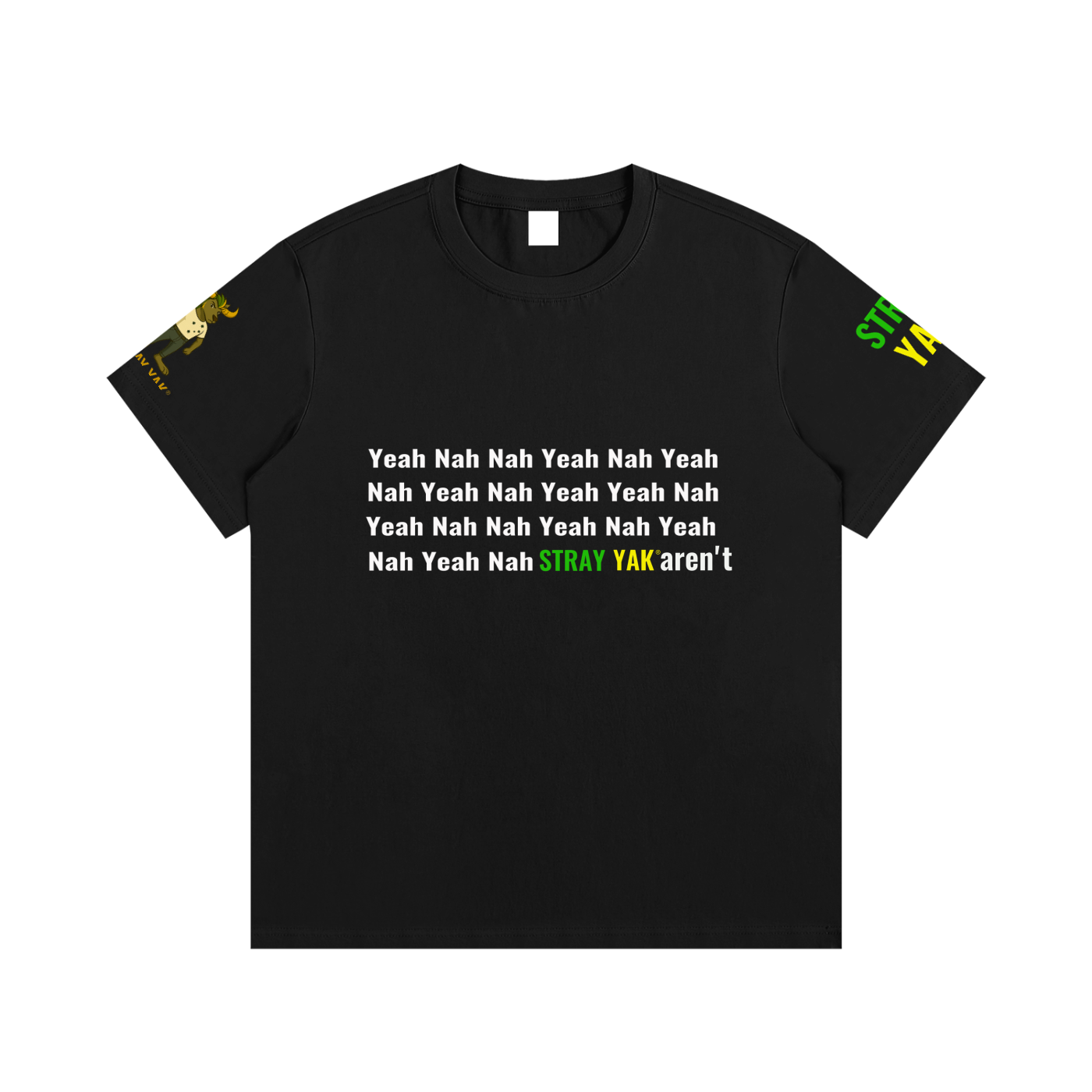 Stray Yak Yeah Nah "Sidearm Yeet" Essential Cotton T-Shirt