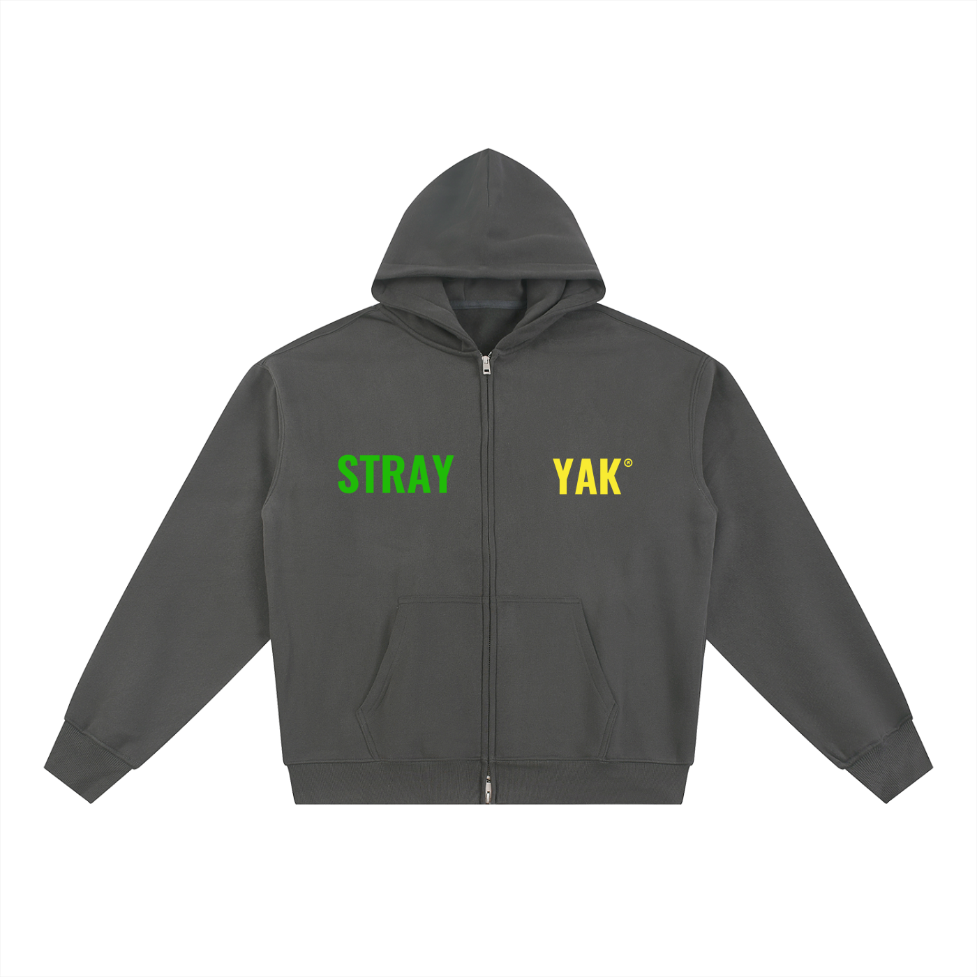 Stray Yak Double Zip-Through Essential Reverse Yeet "Ego" Fleece Hoodie