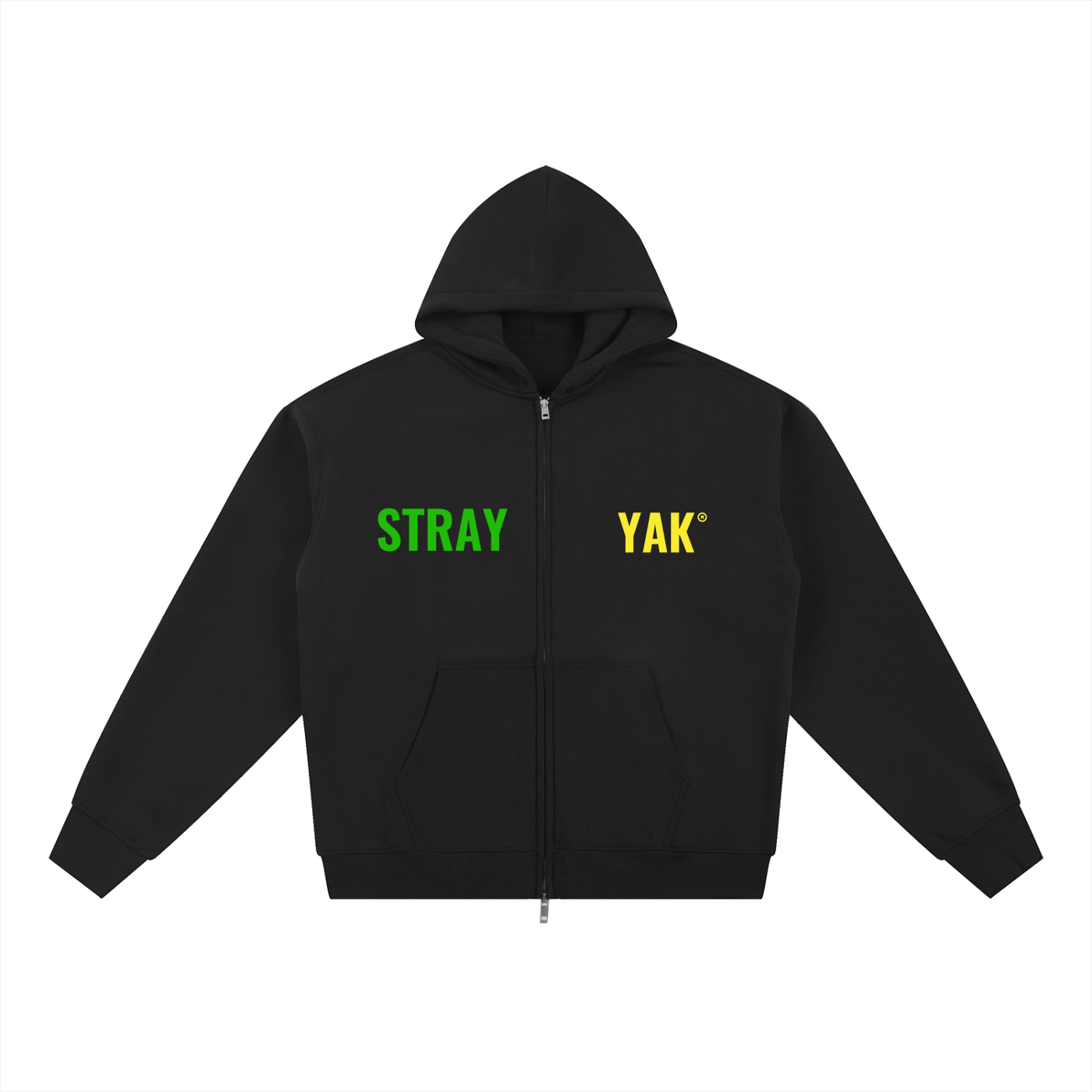 Stray Yak Double Zip-Through Essential Reverse Yeet "Ego" Fleece Hoodie