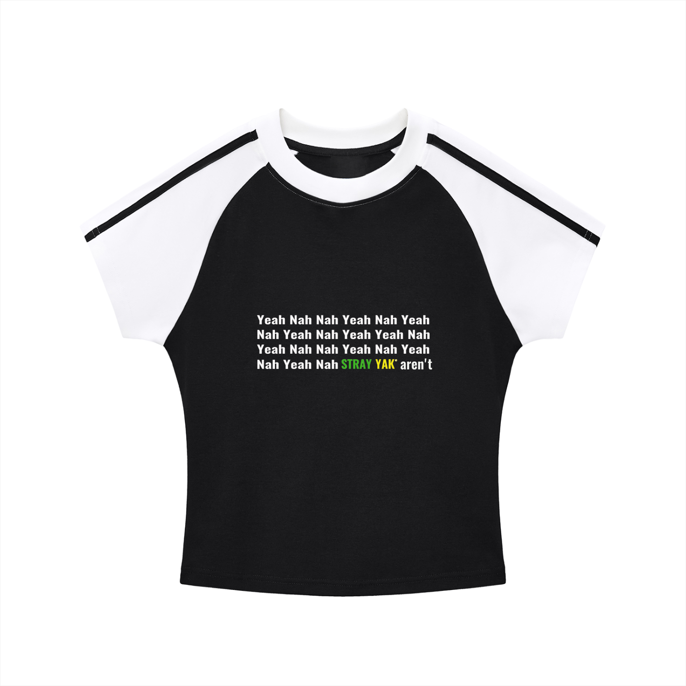 Stray Yak Raglan Yeah Nah "Femme Yeet Reverse"  Raglan Sleeve T-Shirt