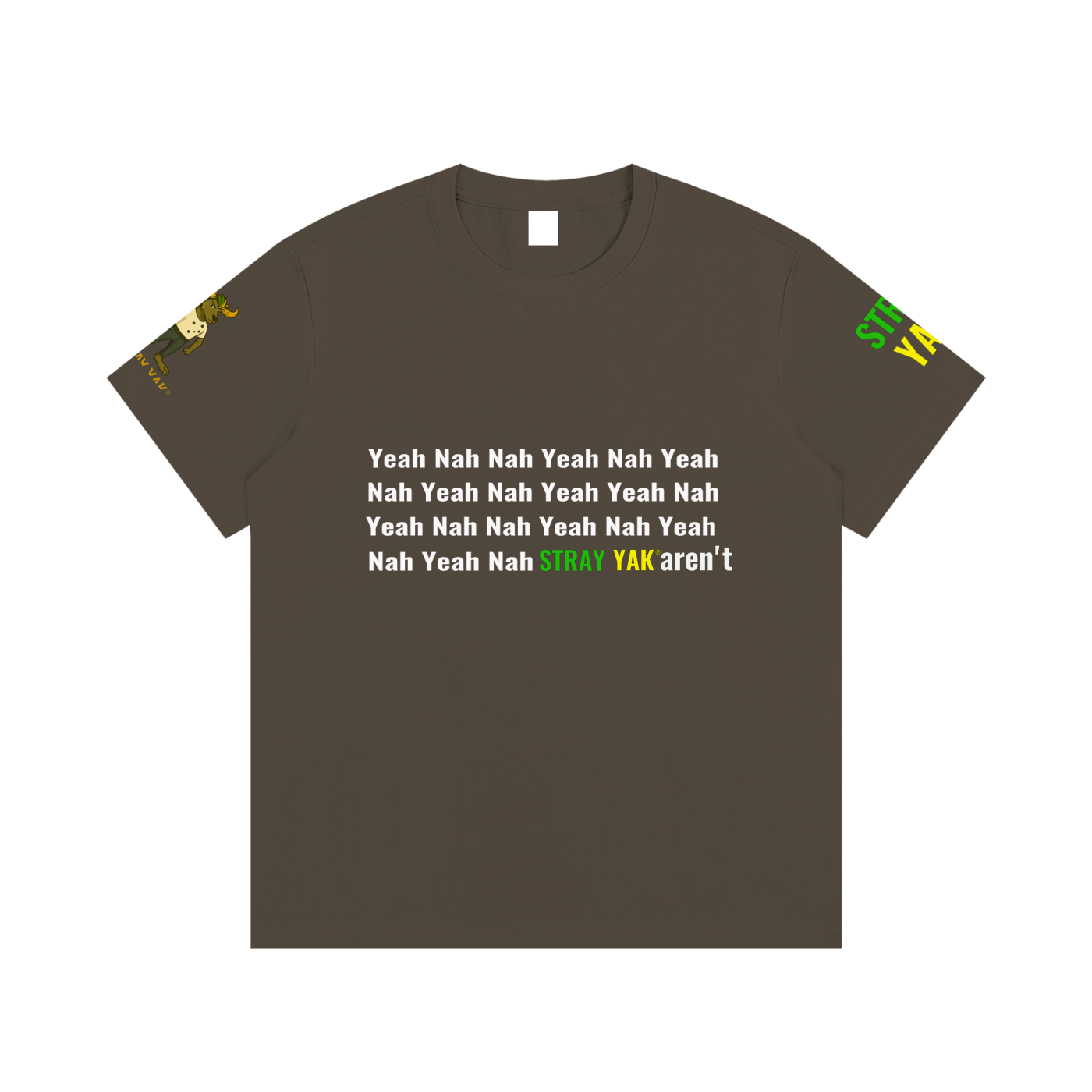 Stray Yak Yeah Nah "Sidearm Yeet" Essential Cotton T-Shirt