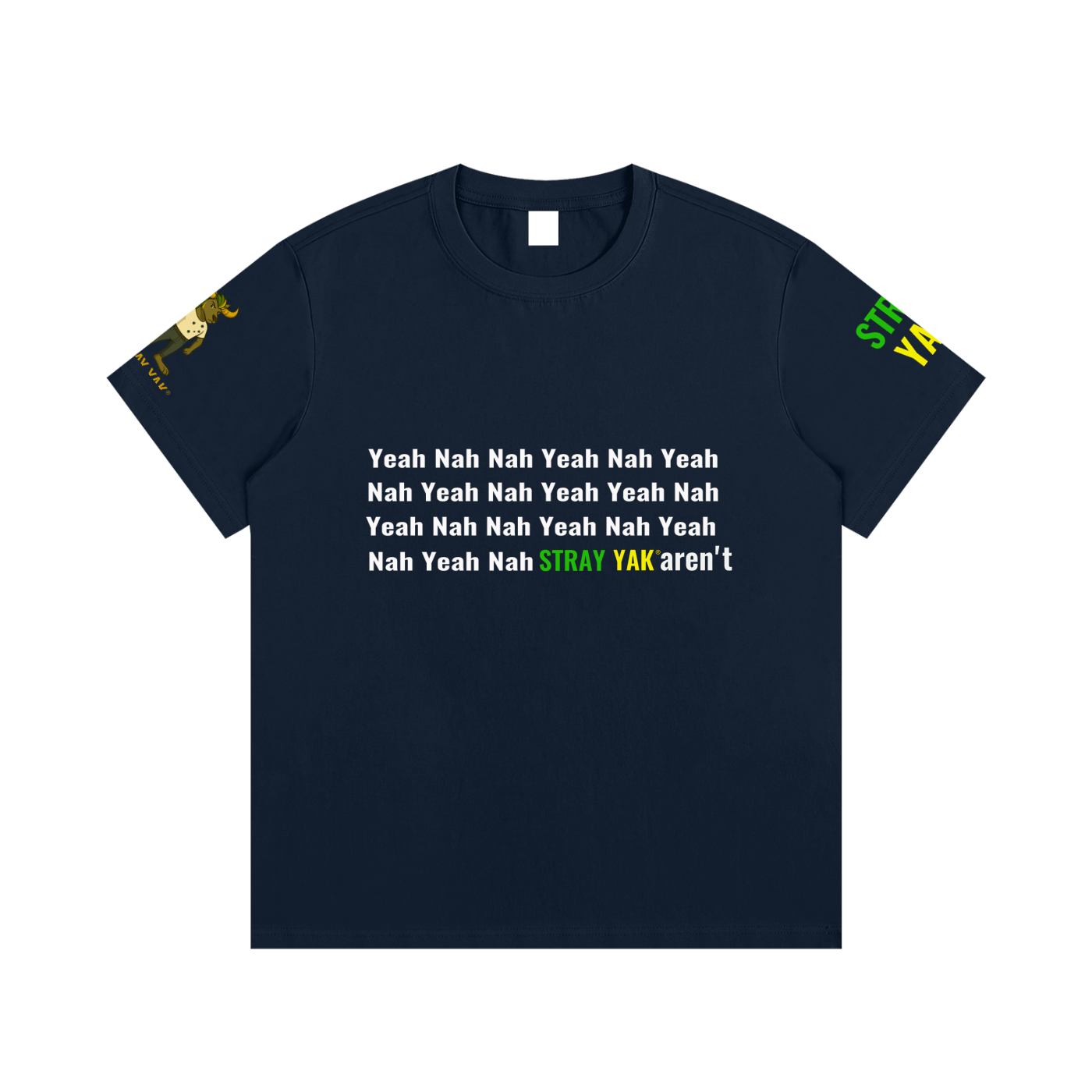 Stray Yak Yeah Nah "Sidearm Yeet" Essential Cotton T-Shirt