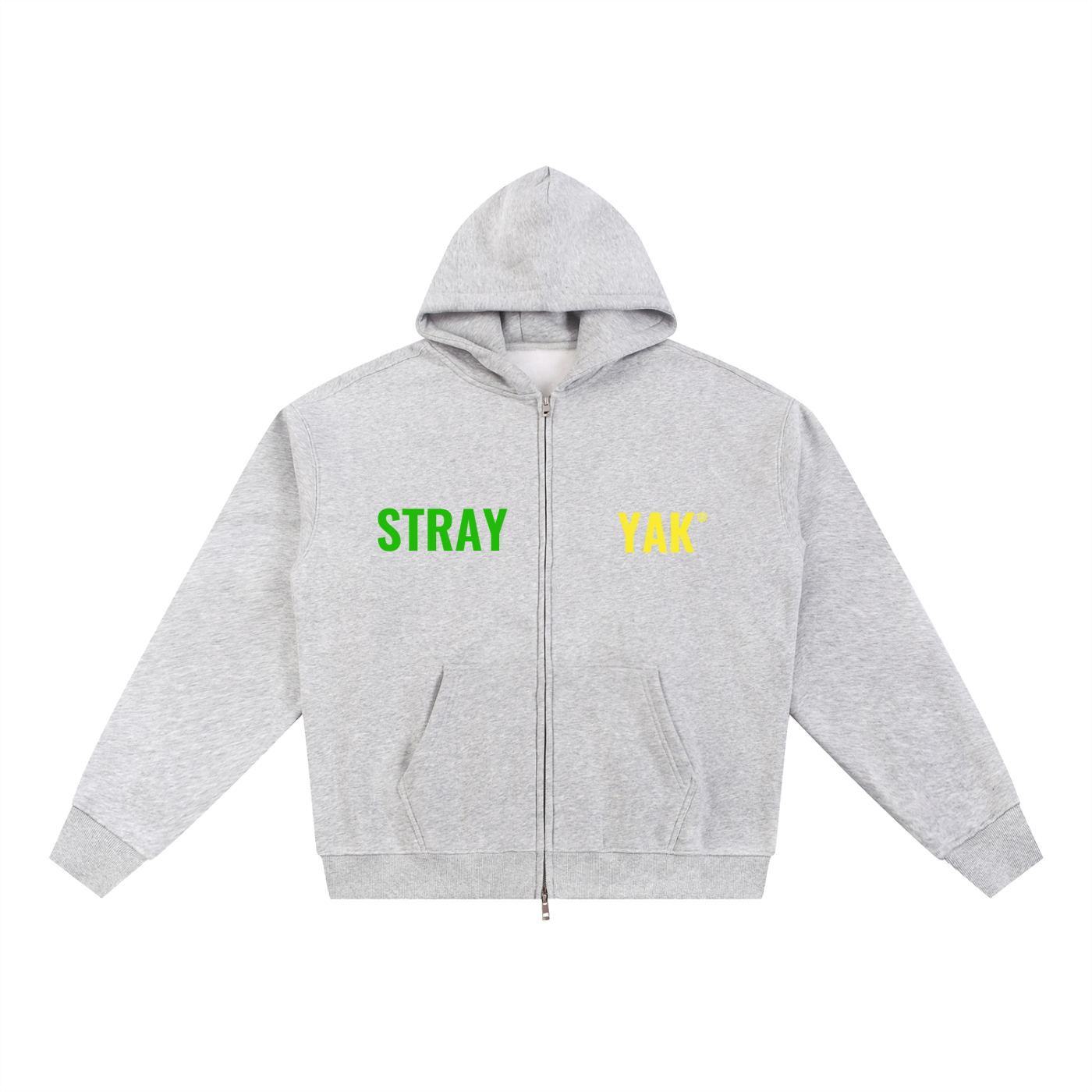 Stray Yak Double Zip-Through Essential Reverse Yeet "Ego" Fleece Hoodie